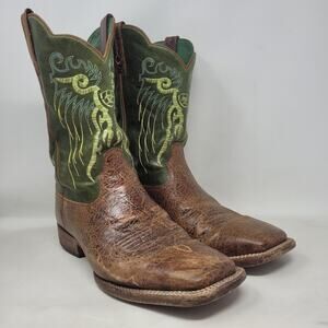 Ariat Boots 13EE Brown Green Leather Western Cowboy Mesteno Work 10006841